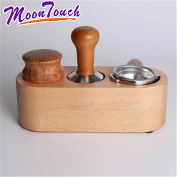 

Italian tamper pad stand coffee machine support stand coffee accessories for barista coffee filter tamper stand solid wood
