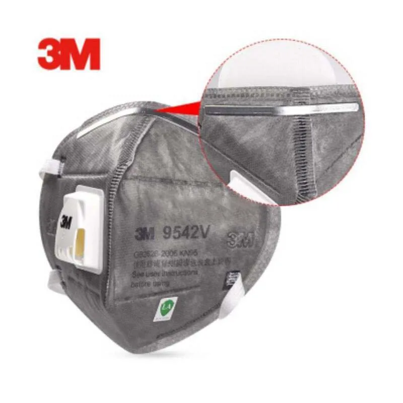 

Authentic 3M KN95 KN90 Face Mask With Breathing Valve 9542V Anti-Bacterial Respirator In Stocking Fast Shipping