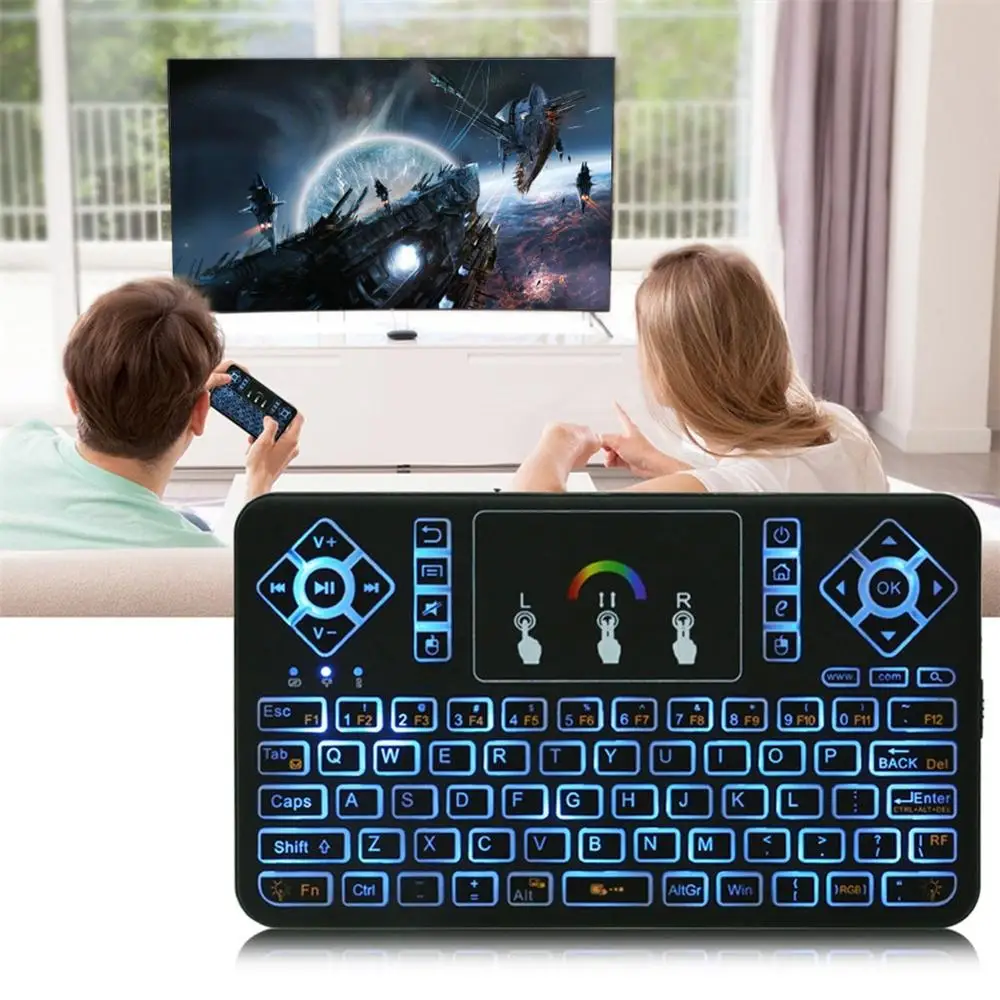 Q9s мини цветная Bluetooth беспроводная клавиатура холодная подсветка с тачпадом Q9 Air