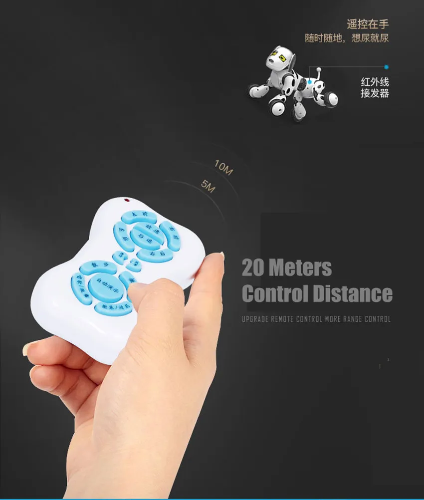 Programable 2.4G Wireless Remote Control Smart animals toy robot dog remote control toys kids toys Electronic toys робот собака Programable 2.4G Wireless Remote Control Smart animals toy robot dog remote control toys kids toys Electronic toys робот собака