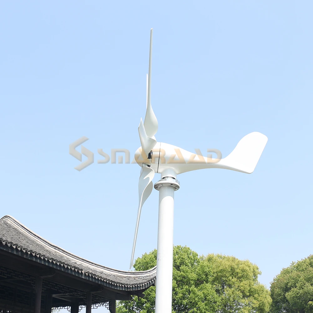 Moinho de vento pequeno para gerador de turbina eólica doméstico adequado  para lâmpadas de rua, controle de vento de 600 W sem necessidade de barco