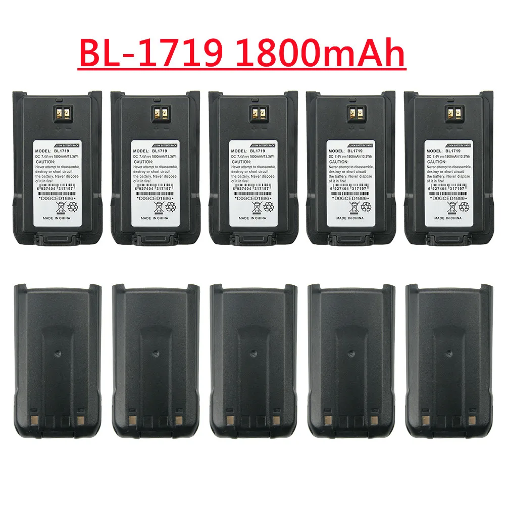6 Pack 7.4V 1800mAh HYT BL-1719 Replacement Battery for HYT TC-508 TC-518 TC-580 TC-446 Two Way Radios Battery 