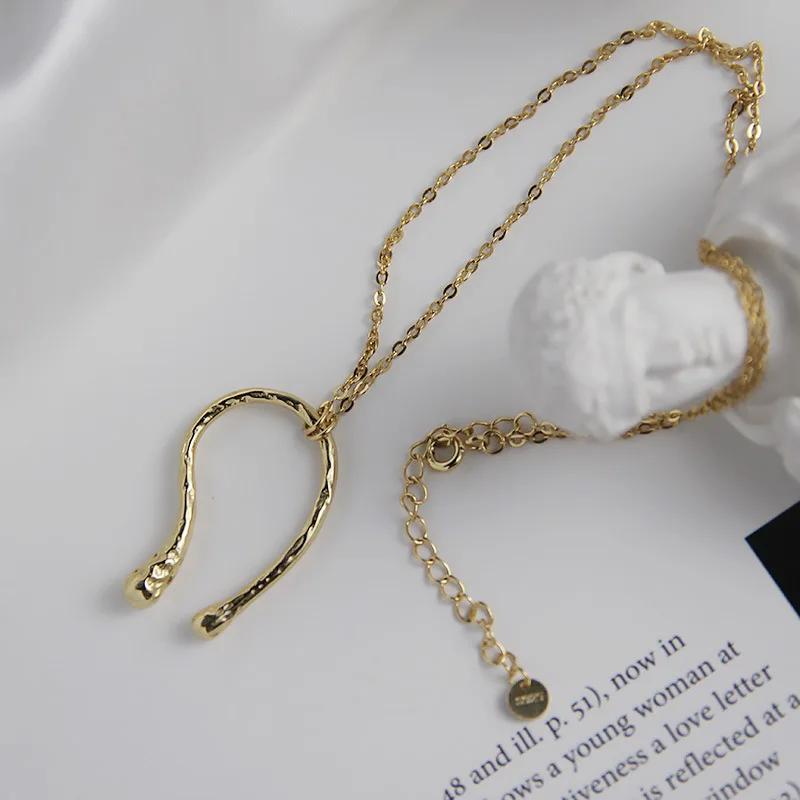 Timeless Wonder 925 пробы, серебряные цепочки Geo Wishbone, колье, женское ювелирное изделие в стиле бохо, панк, готика, трендовые Ins Kpop, новинка 2336
