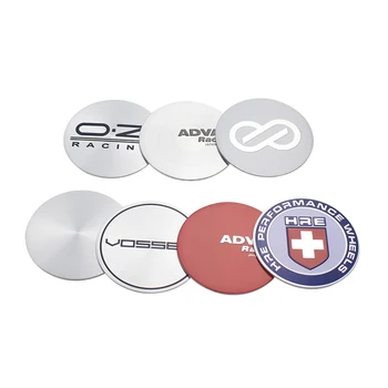 

4pcs 45MM HRE VOSSEN Wheel Rim Center Caps Emblem Badge Sticker OZ Racing Emblem Badge ADVAN ENKEI Wheel Hub Cap Stickers