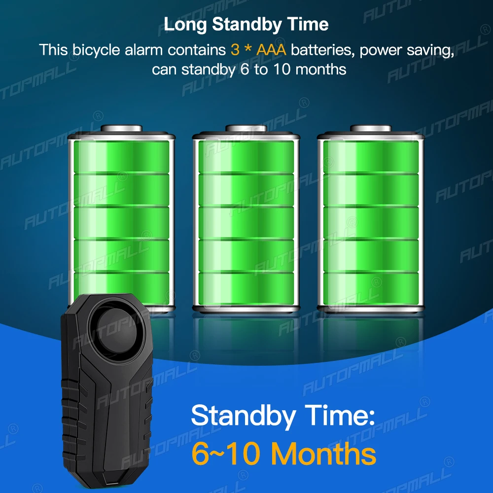 Bicycle Bike Wireless Alarm System Vehicle Remote Control Vibration Voice Alarm Bicycle Protection Anti-Lost SOS Security