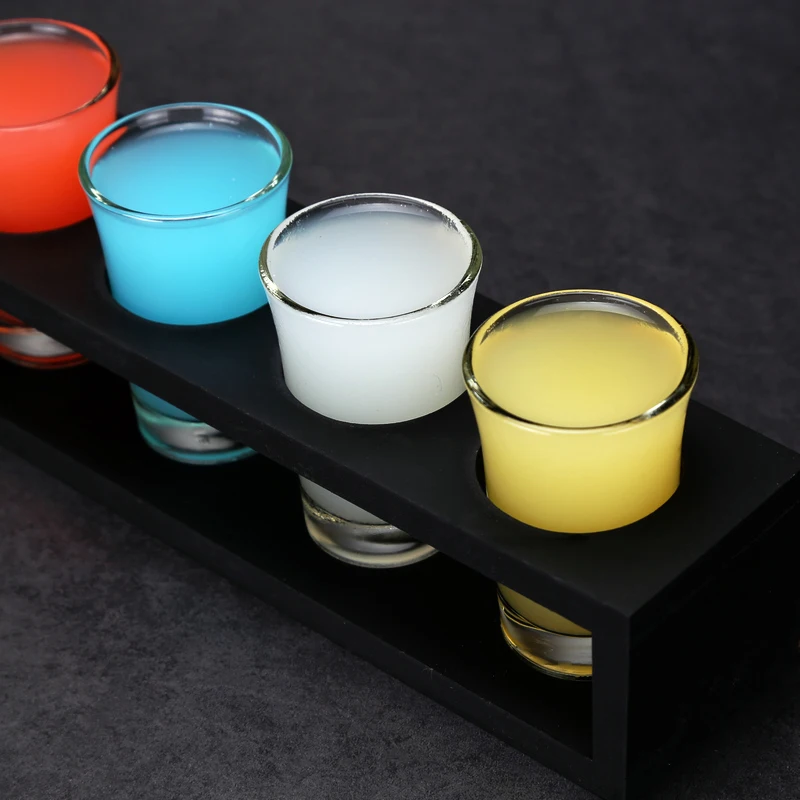 Liquor Spirits Shot Glass Set With Holder Shelf B52 Bomber Rainbow Cocktail  Wine Glass Household Bar Ktv Club Party Bullet Cup - Glass - AliExpress