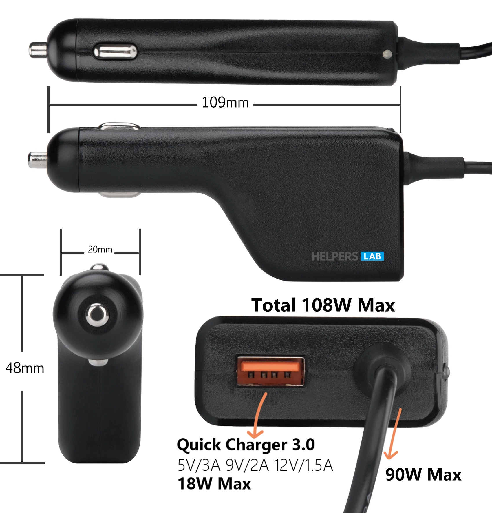 Portátil dc 12v 24c Adaptador de Carro Carregador para Dell Inspiron Latitude Xps Precisão Estúdio Vostro 19.5v 3.34a 65w 19.5v 4.62a 90w - Imagem 5