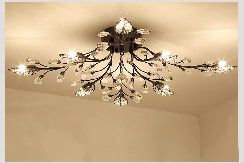 round chandelier Modern Crystal Ceiling Chandelier Indoor Lighting Chandeliers Cristal Lustre For Living Room Bedroom Kitchen LED Fixture Lights dining chandelier