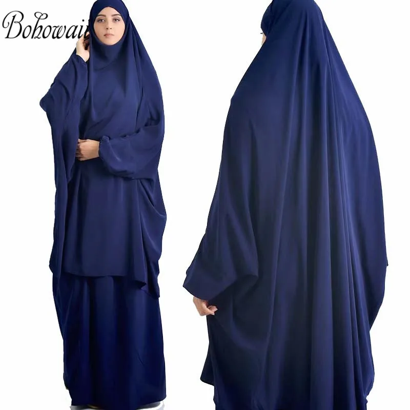 

BOHOWAII Abaya Dubai Turkey Muslim Hijab Dress Ramadan Robe De Priere Islam Femme Prayer Clothes for Women Namaz Elbisesi Set