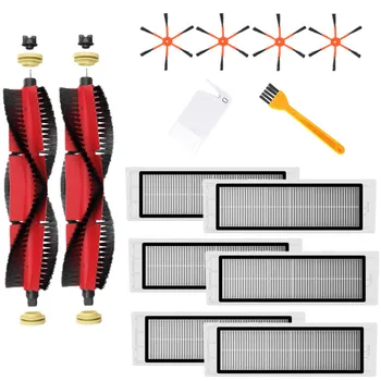 

AMS-2xDetachable Main Brush+4xOrange 6-Arm Side Brush+6xFilter+2xCleaning Brush for Xiaomi / Roborock S50 S51 S55 S5 S6 Robot Va