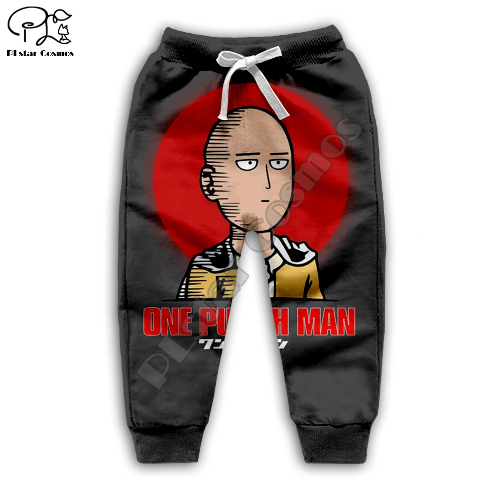 Детские толстовки с капюшоном толстовки с длинными рукавами и 3D принтом «One Punch Man» для маленьких мальчиков; Saitama Oppai детские штаны для девочек
