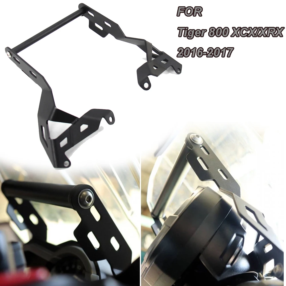 

Motorcycle Front Phone Stand Holder Smartphone Phone GPS Navigaton Plate Bracket For Tiger 800 XCX XRX XC XR 2015 2016 2017