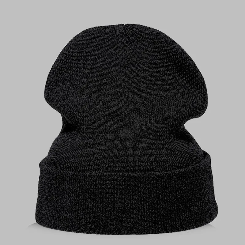 Персонализированная Шапка-бини под заказ Вышивка текст логотип, название Skullie шапка, вязаная шапка-носок зима осень женская и мужская шапка