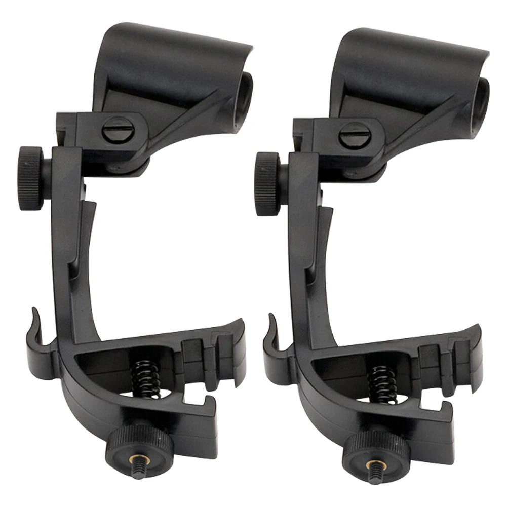 

2PCS Shockproof Multifunction Adjustable Microphone Holder Portable Hands Free Drum Universal Fixed Clip Stand Stage Lightweight