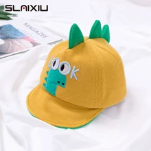 Детская шапка, детская шапка с маленьким динозавром, детские шапки, детская шапка на осень и зиму из хлопка, шапочка для малыша с героями мультфильма, 6-24 месяца