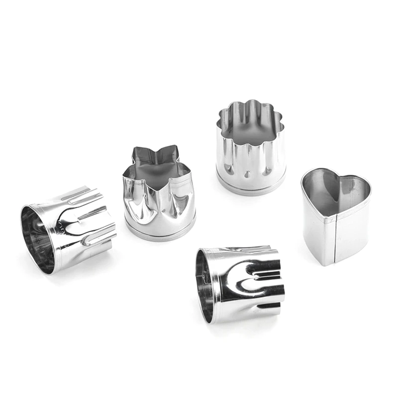 

5pcs Small Cookie Cutters Set Biscuit Fondant Bakeware Kitchen Vegetable Fruit Cutter Tools for Children
