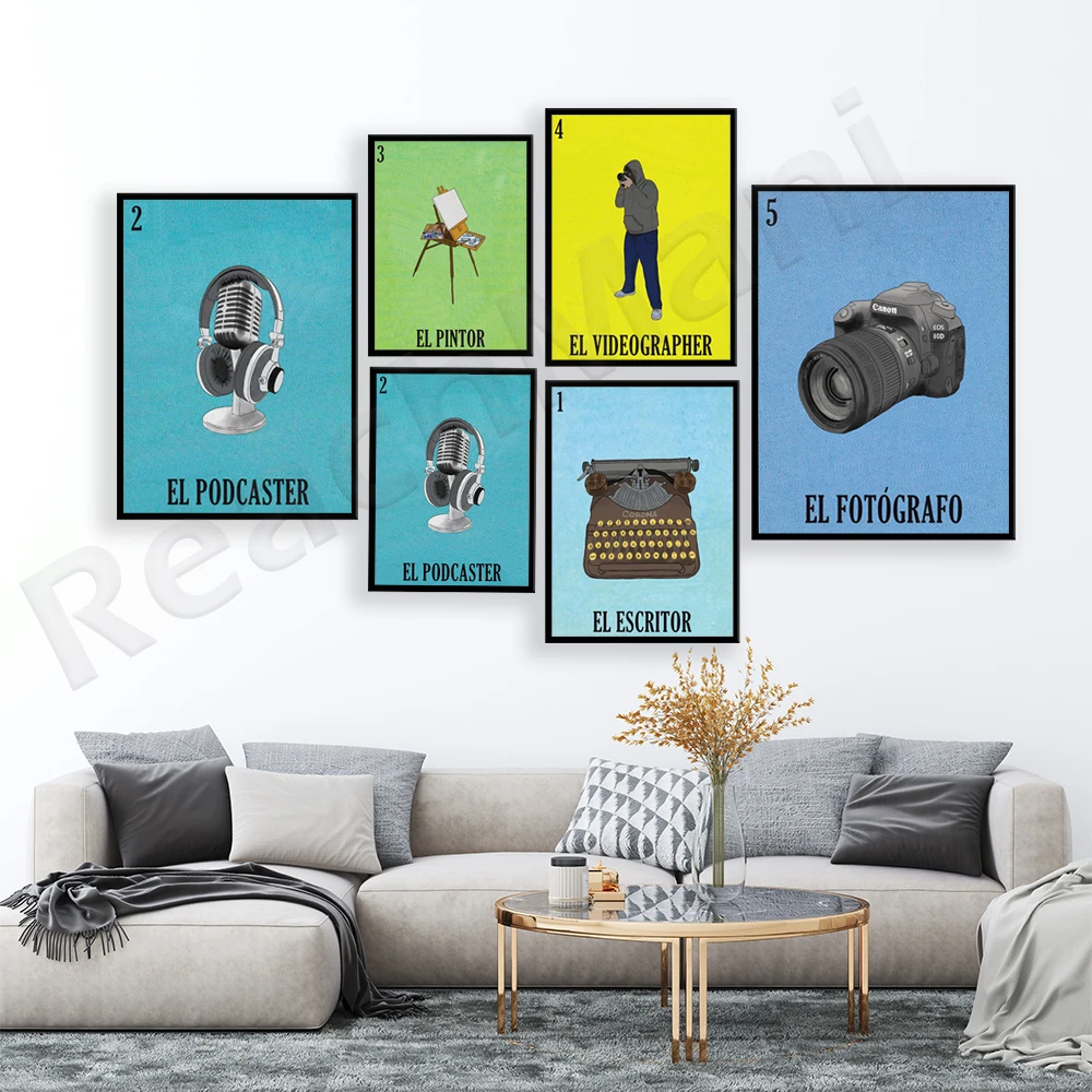 

Modern Music Elements Canvas Painting Microphone Radio Posters and Prints Wall Art Pictures Living Room Cuadros Home Decor