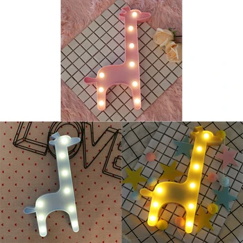 

LED Night Lights Giraffe Shape Lamp Photography Props Nursery Baby Kids Bedroom Cartoon Cute Night Light Home Light Decorations