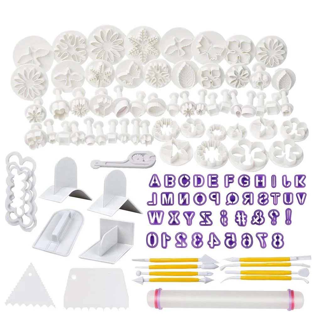 

114pcs/set Sugarcraft Cake Decorating Fondant Plunger Cutters Cake Decorating Tools Baking Accessories Cookie Biscuit Cake Mold