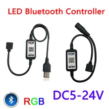 DC 5V-24V LED USB RGB Controller 12V 4Pin Wireless Music Bluetooth controller rgb For 5050 2835 3528 Led Strip Light