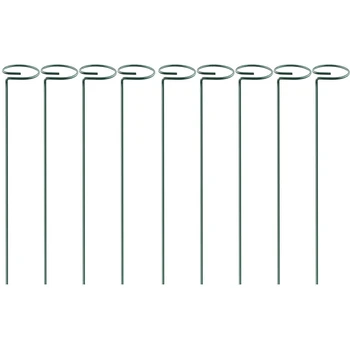

10 Pieces of Flowers Plant Pile, Metal Single Stem Plant Support, Garden Single Stem Plant Support Pile, 14 Inches