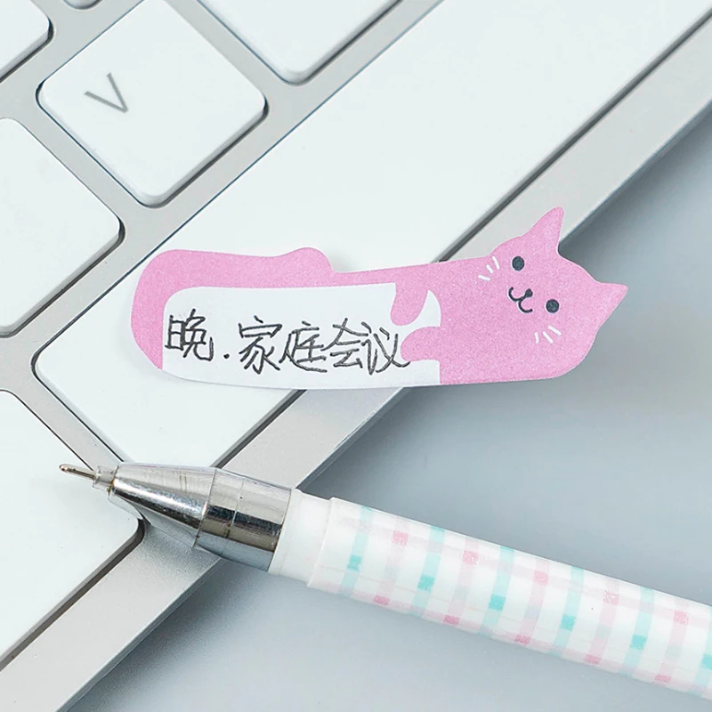 30 упак./лот ЖИВОТНЫХ ряд сидя Примечание наклейки Kawaii памятки наклейки Исследование Канцелярские принадлежности бумаги для заметок на клейкой основе подарок торговля