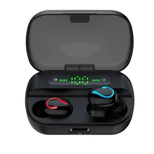 Tws bluetooth verdadeiro 5d fones de ouvido estéreo sem fio mini tws à prova dheadágua headfrees 1500mah power bank para telefones inteligentes