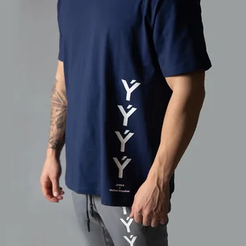 

2020 Summer JP&UK Men Short Sleeve Cotton T-shirt Casual Loose Gym Fitness Bodybuilding Sports T shirt Male Tees Tops Clothing