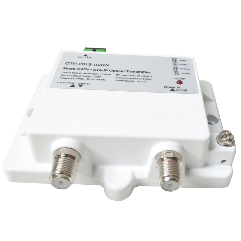 CATV + STA IF 47 2150MHz micro catv оптический передатчик OTH 2013 10mW FTTH 1310nm однорежимный 12V DC