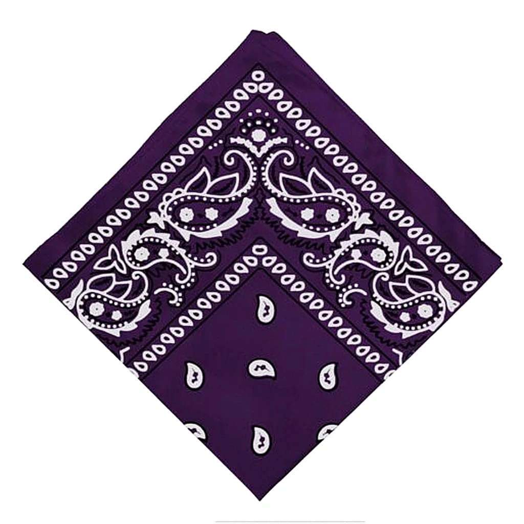 Cotton Paisley Cowboy Bandana Scarf Head Wrap Neck Wristband Handkerchief 6