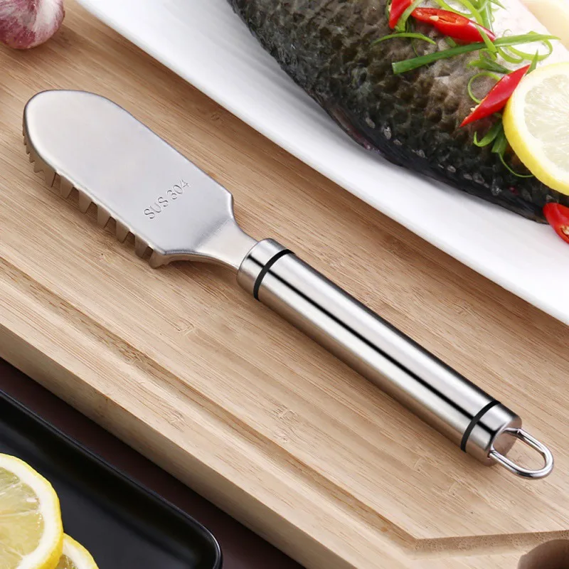 Скребок для рыбы из нержавеющей стали бытовой ручной нож для чистки рыбы портативный кухонный гаджет
