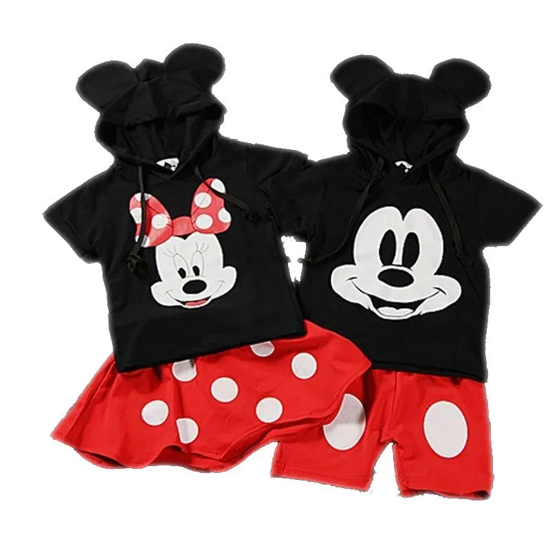 

Disney characters Baby Boy Clothing Set Minnie Girls Clothes mickye boys clothes 2pcs Suit School Uniform Sports Outfit Sets