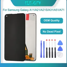 Ensemble écran tactile LCD avec châssis, OEM, sans pixels morts, sans ombres, pour Samsung Galaxy A11 A21 A21S A31 A41 A51 A71=