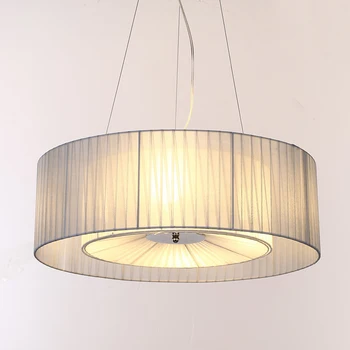 

European American modern fabric hanging light lamp textile chandelier dinning living bed room bedroom fabric chandelier light