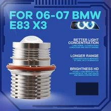 No Error High Power 3 year Warranty IP65 12 LED White LED Angel Eyes Light For BMW E83 X3 Super Bright 2006 2007