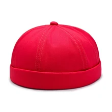 Vintage cúpula sombrero para hombre de algodón cálido sombrero Retro otoño Casual Hip Hop de prensa sin ala tapas