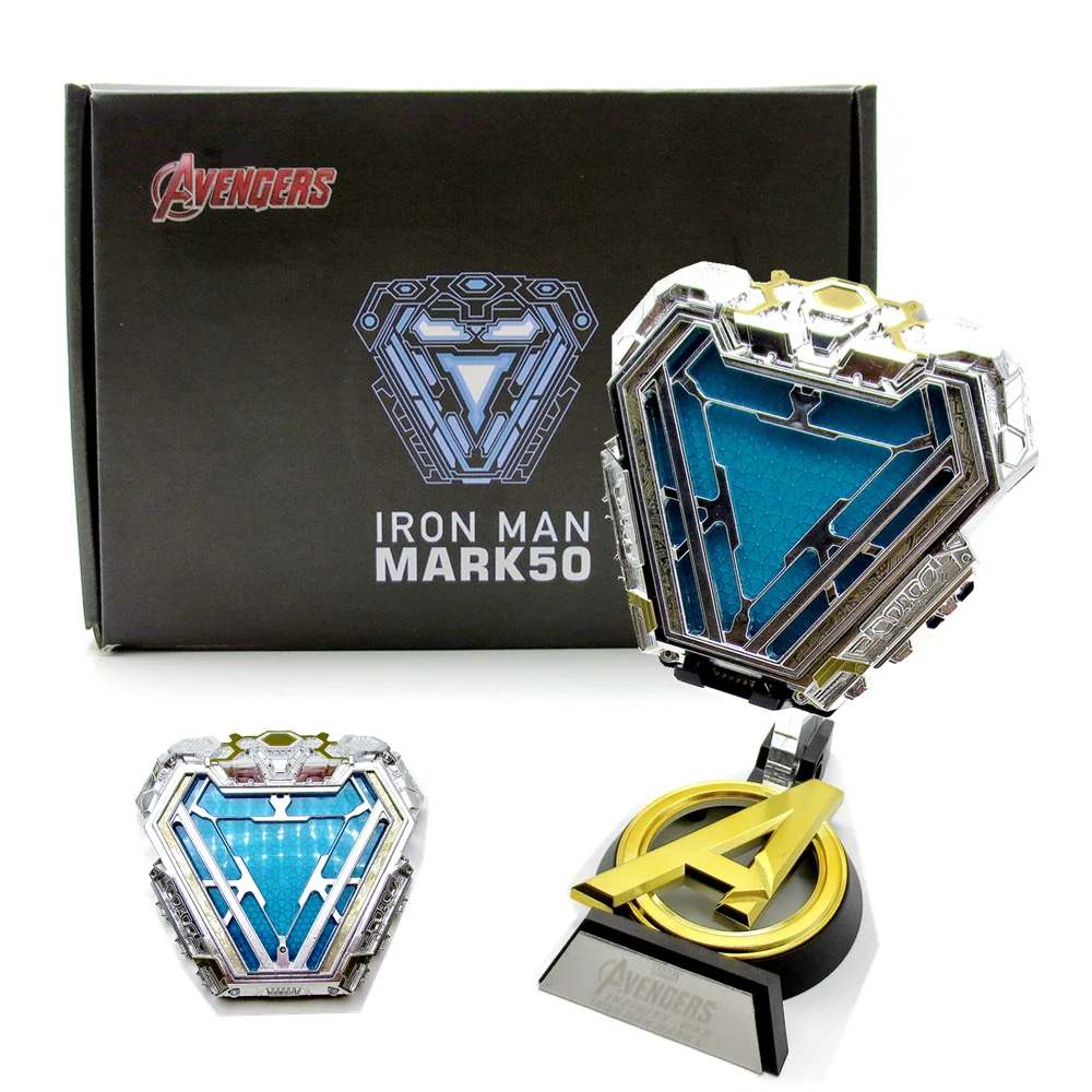 1:1 весы Железный человек Mark 50 MK50 нано-костюм Armor Arc Reactor светильник Коллекционная