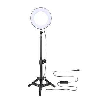 

6inch Selfie Ring Light with Tripod Stand & Cell Phone Holder for Camera Phone Photo Video Makeup Light YouTube Video Making Up