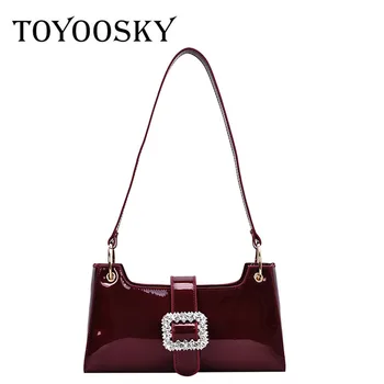 

TOYOOSKY Elegant Female Tote Bag 2020 Fashion Quality Patent Leather Women's Designer Handbag Diamond Lock Portable Shoulder Bag