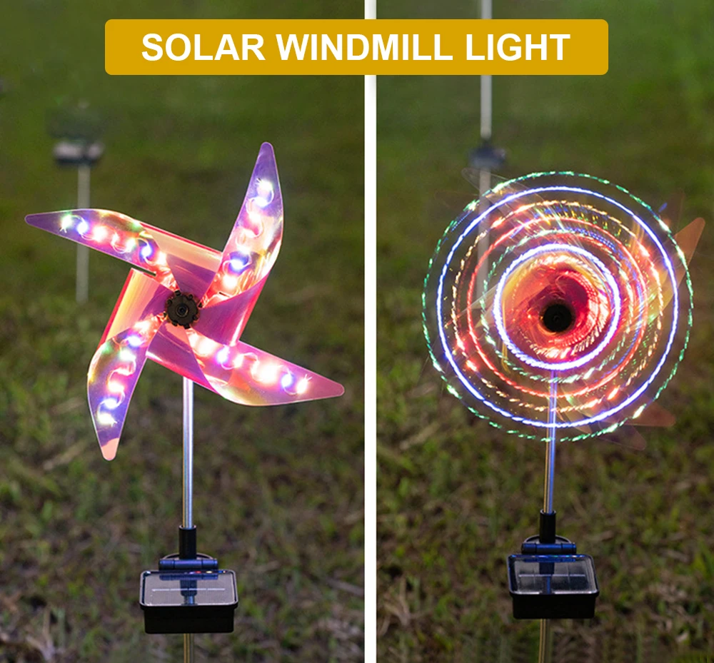 Outdoor Solar Windmill Light 32LED Spot Light Garden Path Landscape Lights Outdoor Decorative Windmill Waterproof Night Light solar led flood lights