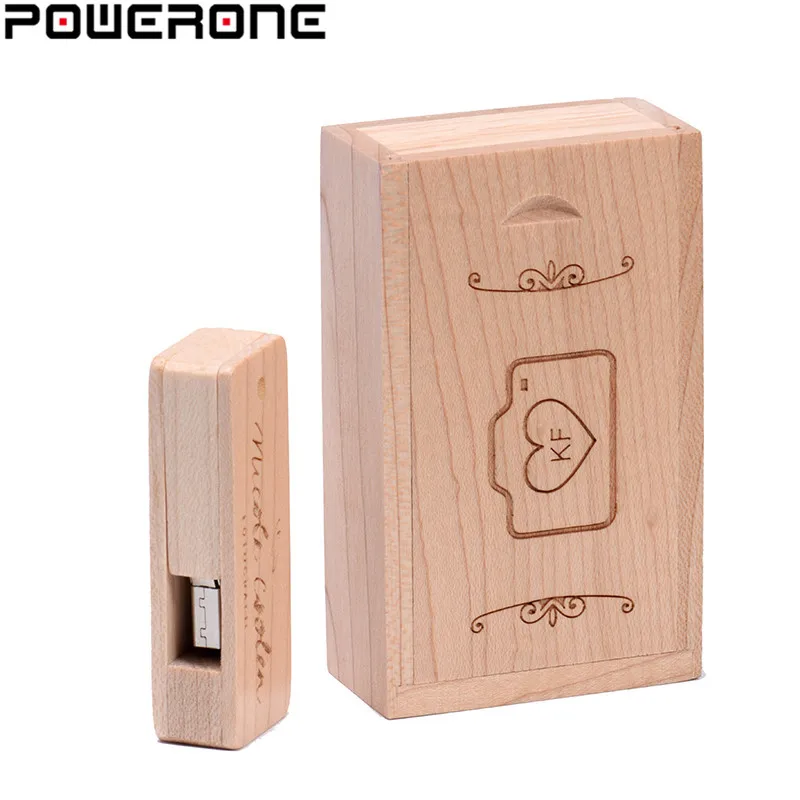 POWERONE USB 2 0 деревянный квадратный армейский нож Pendrive 64 ГБ 32 16 8 4 Usb флэш накопитель