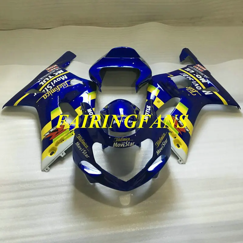 Набор обтекателей для GSXR600 750 K1 01 02 03 GSXR 600 GSXR750 2001 2002 2003 ABS синий Обтекатели Кузов+ подарки SH42