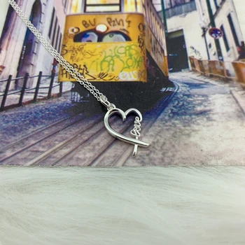 

Original 100% S925 Sterling Silver Necklace Open Heart Love Pendant Trendy Necklace Women Logo Fashional Jewelry