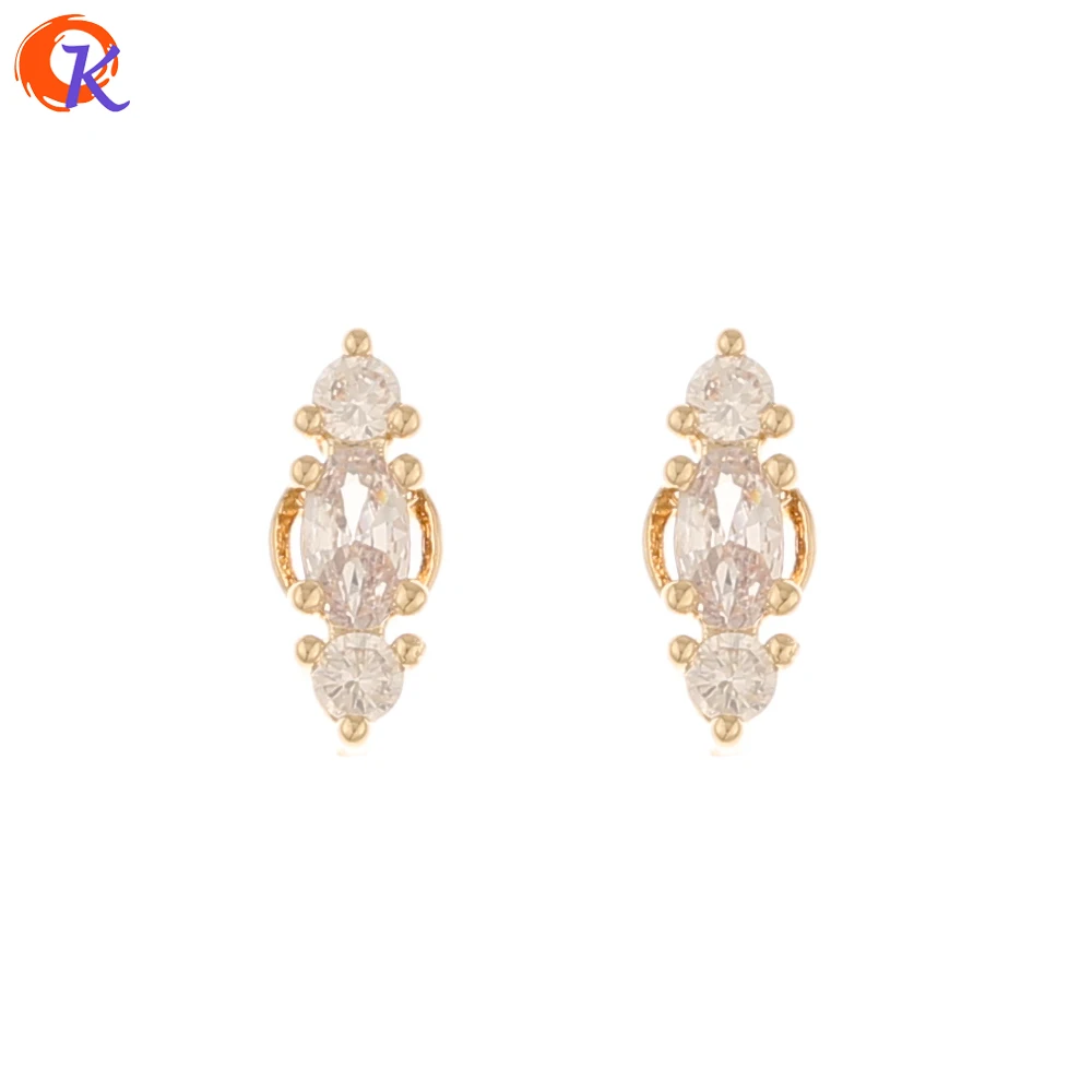 Cordial Design 50Pcs Jewelry Accessories/DIY Making/Cubic Zirconia Charms/Genuine Gold Plating/Hand Made/Fingernail Findings - cordial