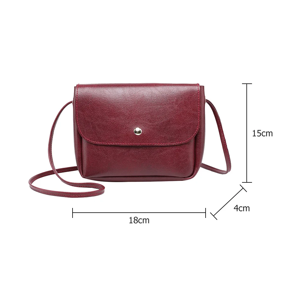 Простые Женские сумки на плечо винтажные однотонные через корейский стиль