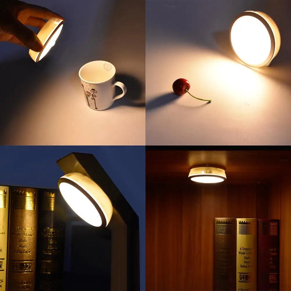 Умный Ночной светильник с usb питанием Круглый Инфракрасный сенсорный для