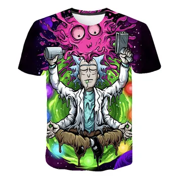 

2020 Rick Morty kids clothes 3D Harajuku Summer cute Children's clothing classic Anime cartoon t shirt boys clothes child Street