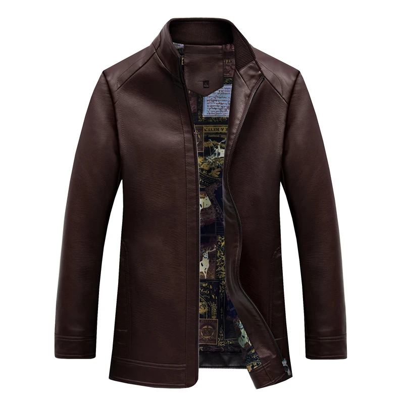 Flash Sale 2019  Men's Spring Stand collar Casual PU Jacket Slim fit Casual Coat Men's Brand Clothing Fashion Coats Male Biker Outerwear