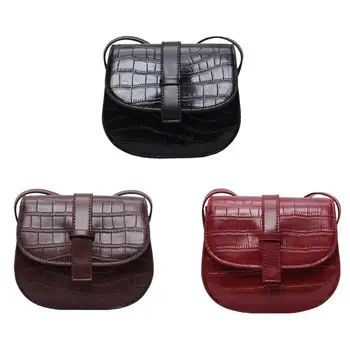 

Women Fashion Shoulder Bags PU Leather Solid Metal Buckle Small Messenger Bag Delicate Crossbody Handbags 19x16x7.5cm