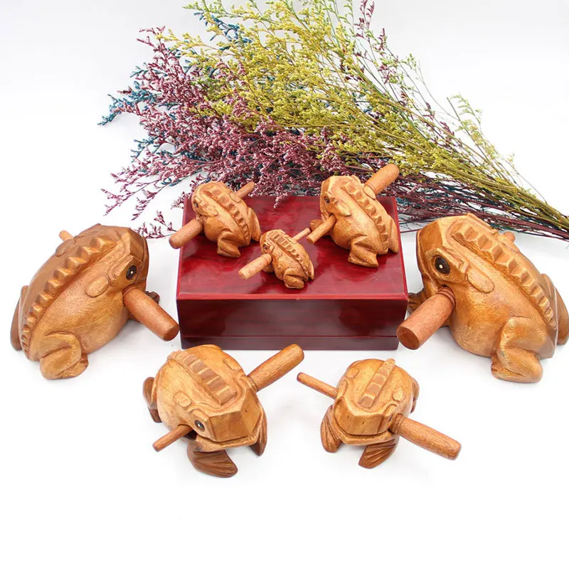 Горячая Распродажа перкуссионные инструменты Guiro Rasp Wooden Frog со скребком из